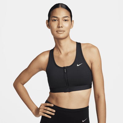 Nike Swoosh Front Zip Women's Medium-Support Padded Sports Bra. Nike IE