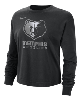 Женская футболка Memphis Grizzlies Courtside Nike NBA Shine Boxy Long-Sleeve