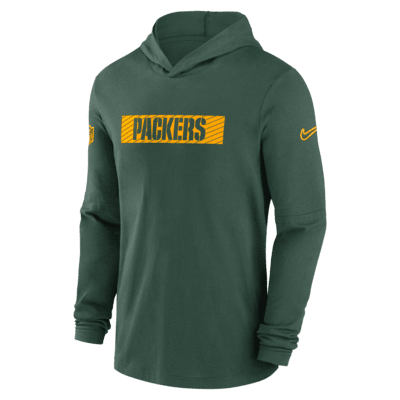 Playera de manga larga con gorro Nike Dri-FIT NFL para hombre Green Bay Packers Sideline