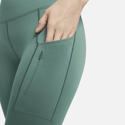 Leggings de tiro alto de 7/8 de sujeción firme con bolsillos para mujer Nike Go