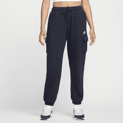 Pants de entrenamiento cargo oversized de tiro medio para mujer Nike Sportswear Club Fleece