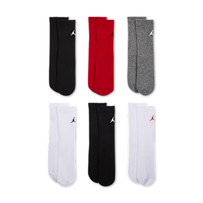 Κάλτσες μεσαίου ύψους Jordan Everyday Essentials για μεγάλα παιδιά (έξι ζευγάρια)