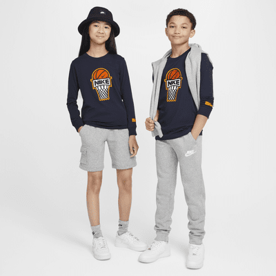 Playera de manga larga para niños grandes Nike Sportswear