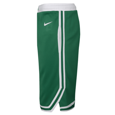 Shorts Nike Dri-FIT Swingman de la NBA para niños talla grande Boston Celtics Icon Edition