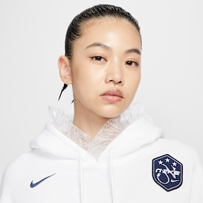 Nike Sportswear 女款寬短版毛圈布套頭連帽上衣