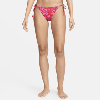 Prenda inferior de bikini con correas para mujer Nike Swim Swirl