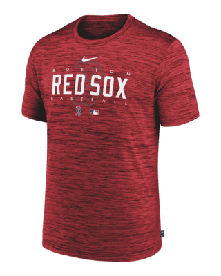 Men's Nike Boston Red Sox Color Bar Practice Long Sleeve Tee
