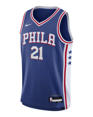 Подростковые джерси Joel Embiid Philadelphia 76ers 2023/24 Icon Edition Big Kids' Nike NBA Swingman Jersey