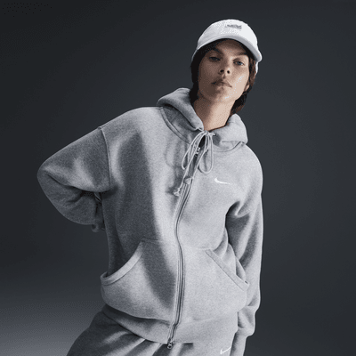 Sudadera con gorro con cierre completo de tejido Fleece oversized para mujer Nike Sportswear Phoenix