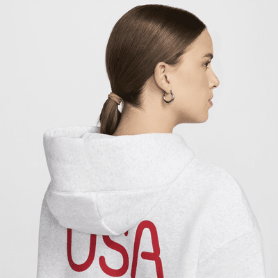 Sudadera con gorro Nike oversized de cierre completo para mujer USA Phoenix Fleece 