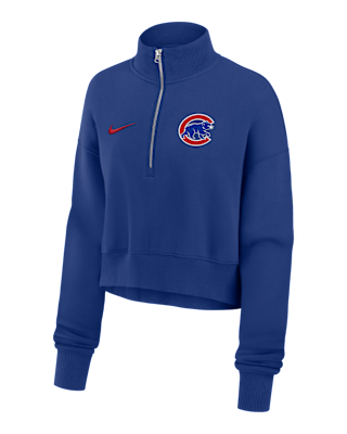 Женские  Chicago Cubs Phoenix Nike MLB Cropped 1/4-Zip Crew