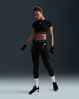 Женские тайтсы Nike Pro Mid-Rise 7/8 Graphic Leggings