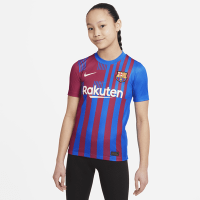 صور لول FC Barcelona 2021/22 Stadium Home Big Kids' Soccer Jersey صور لول
