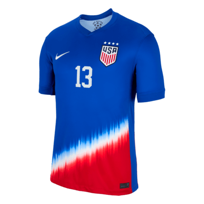 Jersey de fútbol Nike Dri-FIT del USWNT visitante 2024 Stadium para hombre Alex Morgan