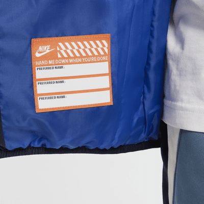 Chamarra acolchada con relleno para preescolar Nike