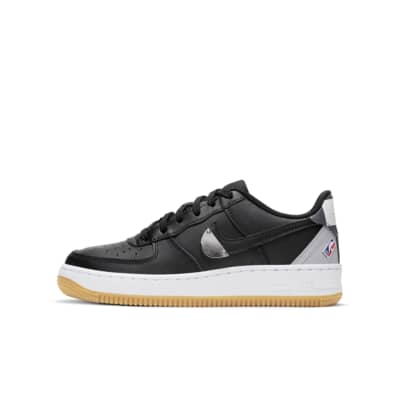 nike black & white air force 1 lv8 utility trainers youth