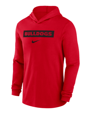 Мужские  Georgia Bulldogs Sideline Nike Dri-FIT College Long-Sleeve Hooded Top