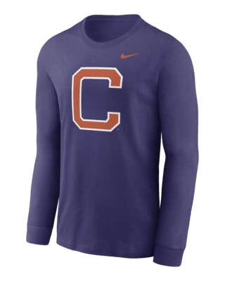 Мужская футболка Clemson Tigers Alternate Logo Nike College Long-Sleeve