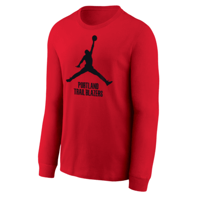 Playera de manga larga Jordan de la NBA para niños talla grande Portland Trail Blazers Essential