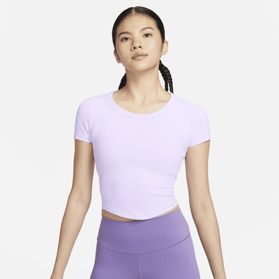 Nike One Fitted Women's Dri-FIT Short-Sleeve Cropped Top