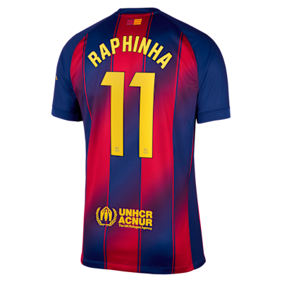 Raphinha Barcelona 2025/26 Stadium Home Men's Nike Dri-FIT Soccer Jersey