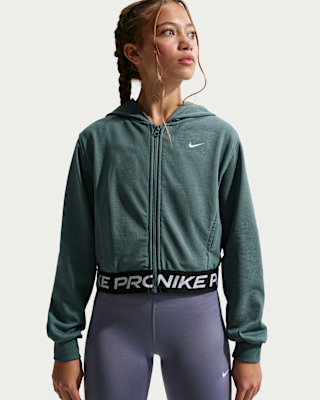 Детское худи Nike Pro Fleece Big Kids' (Girls') Dri-FIT Full-Zip Hoodie