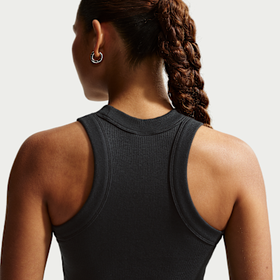 Vestido de tirantes de tela de canalé ajustado para mujer Nike Sportswear Chill Knit