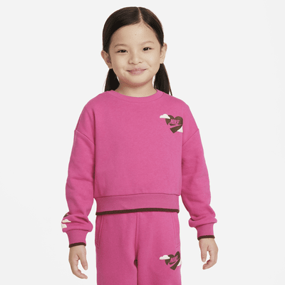 Sudadera de cuello redondo infantil Nike Sweet Swoosh