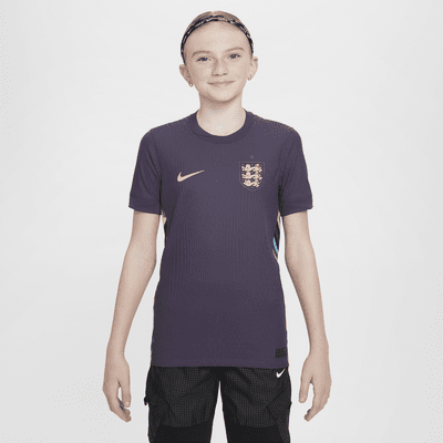 England 2024/25 Match (herrelaget, bortedrakt) Nike Dri-FIT ADV autentisk fotballdrakt til store barn