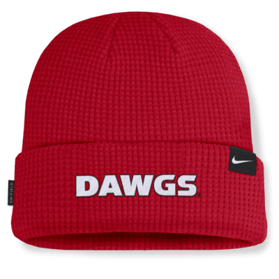 Gorro con dobladillo universitario Nike para hombre Georgia Bulldogs Sideline Terra