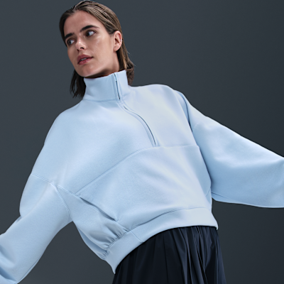 Playera Dri-FIT oversized de medio cierre para mujer Nike 24.7 ImpossiblySoft