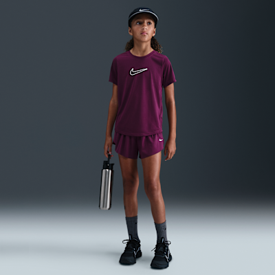 Nike One Fitted Big Kids' (Girls') Dri-FIT Short-Sleeve Top