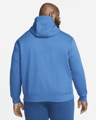 nike funnel neck hoodie blue