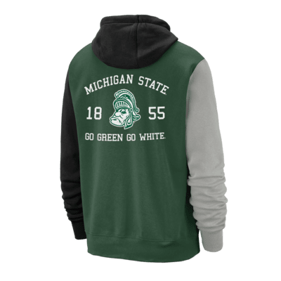 Sudadera con gorro universitaria Nike para hombre Michigan State Club Fleece