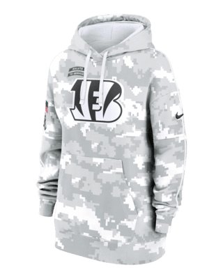 Женское худи Cincinnati Bengals Salute to Service Primary Edge Club Nike NFL Pullover Hoodie