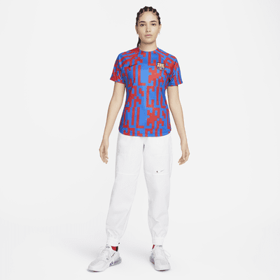 F.C. Barcelona Home Women's Nike Dri-FIT Pre-Match Football Top. Nike UK