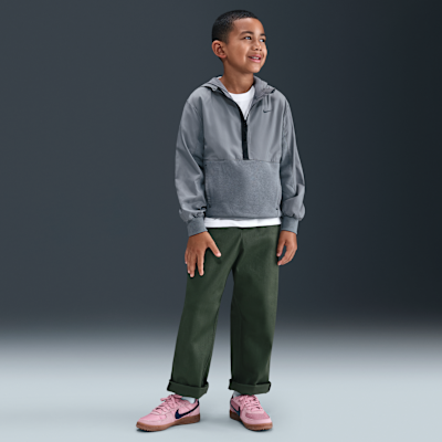 Dzianinowa bluza z kapturem i zamkiem 1/2 dla dużych dzieci Nike Sportswear City Utility EasyOn