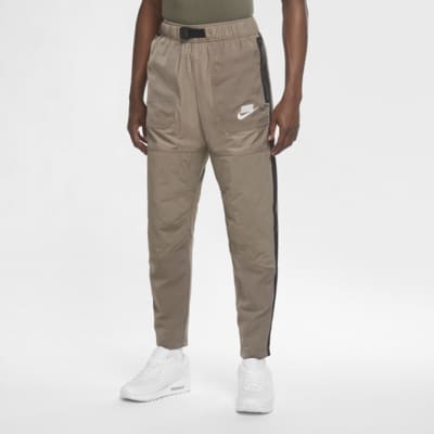 nike cargo woven track pants olive grey