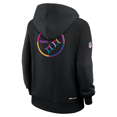 Sudadera con gorro sin cierre Nike Dri-FIT de la NFL para mujer Pittsburgh Steelers Crucial Catch