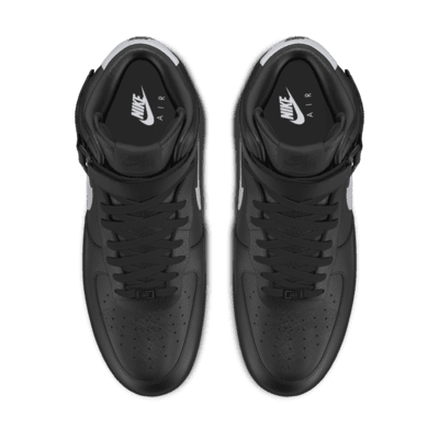 nike air force 1 mid black on feet