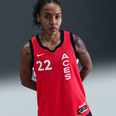 A'ja Wilson Las Vegas Aces 2024 Rebel Edition Nike Dri-FIT WNBA Victory Jersey