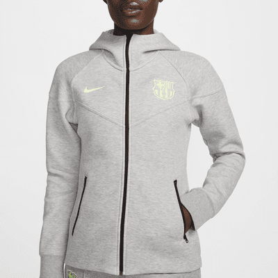 FC Barcelona Tech Fleece Windrunner Nike Fußball-Hoodie mit durchgehendem Reißverschluss für Damen