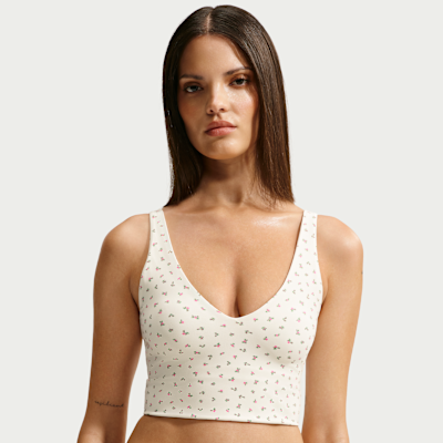 NikeSKIMS Matte Women's Printed V-Neck Long-Line Bra from Nike - $58