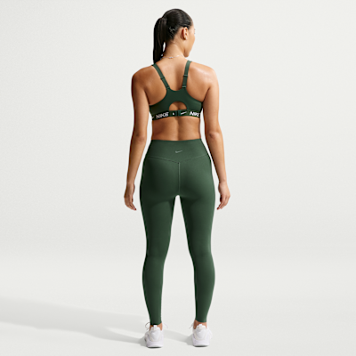 Nike Zenvy lange legging met hoge taille en zonder naad aan de voorkant voor dames
