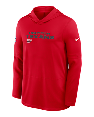 Мужские  Houston Texans Pure Fury Sideline Nike Dri-FIT NFL Long-Sleeve Hooded Top