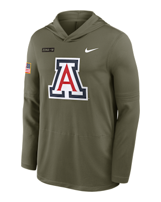 Мужские  Arizona 2025 Military Appreciation Nike Dri-FIT College Long-Sleeve Hooded Top