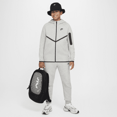 Nike Sportswear Tech Fleece hoodie met rits over de hele lengte voor kids (ruimere maten)