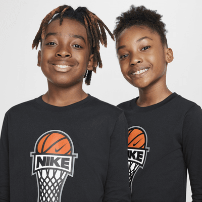 Playera de manga larga para niños grandes Nike Sportswear