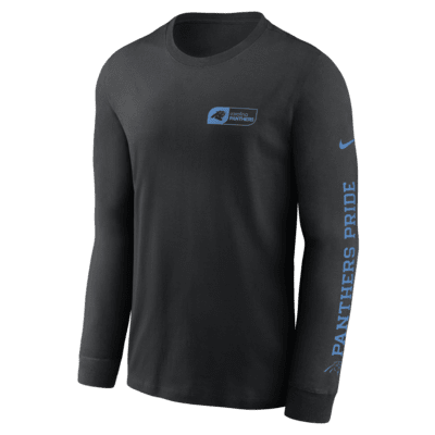 Playera de manga larga Nike de la NFL para hombre Carolina Panthers All Out