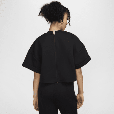 Nike Sportswear Tech Fleece Women's Oversized Short-Sleeve Cropped Top